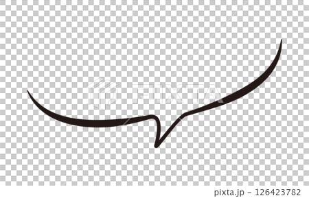 Handwritten style thickness variation vector single speech bubble 17 Handwritten style thickness variation vector single speech bubble 17 126423782