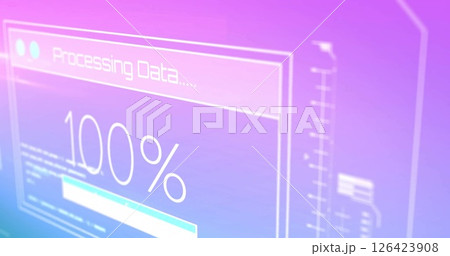 Image of digital data processing and text over pink background Image of digital data processing and text over pink background 126423908