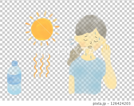 中暑的女性 126424203