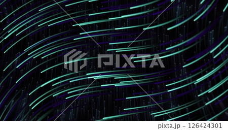 Image of light trails on black background 126424301