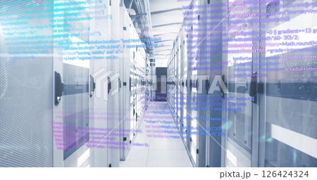 Image of digital data processing over computer servers Image of digital data processing over computer servers 126424324