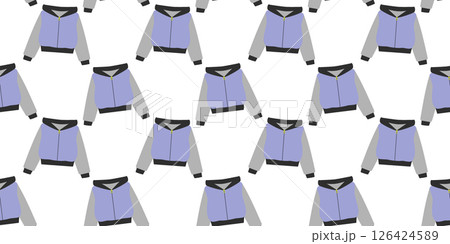 Hoodie sweatshirt with zip fastening Seamless Pattern Seasonal Cloth promo materials Background idea Hoodie sweatshirt with zip fastening Seamless Pattern Seasonal Cloth promo materials Background idea 126424589
