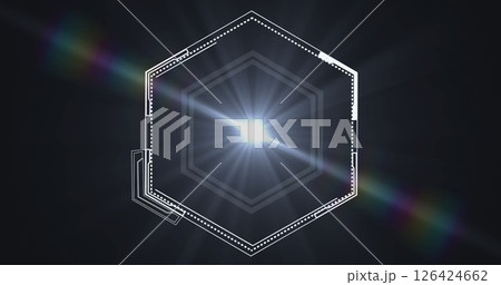 Image of hexagons over light spots 126424662
