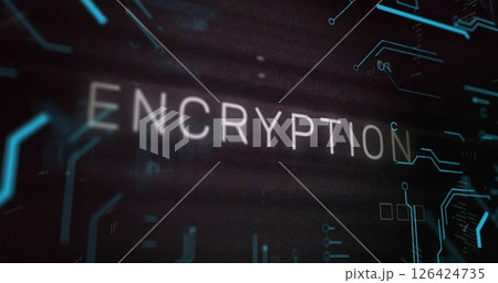 Encryption text over dark digital background...のイラスト素材 [126424735] - PIXTA