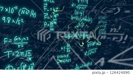 Mathematical equations and formulas image over abstract background Mathematical equations and formulas image over abstract background 126424890