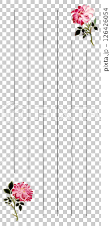 牡丹バラの一筆箋素材 126426054