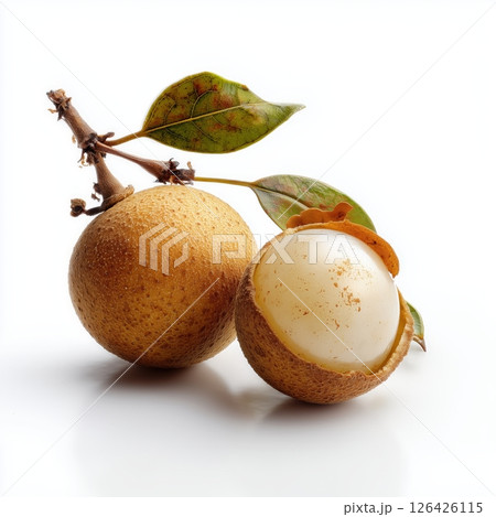 Realistic Longan on White Background 126426115