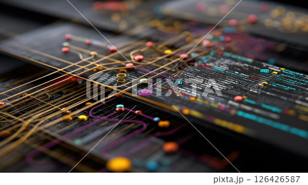 Abstract Code Network Visualization 126426587