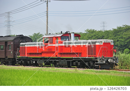 八高線 松久-用土 JR東日本 DD51-842+スハフ42-2173+DD51-897(高崎) 八高線 松久-用土 JR東日本 DD51-842+スハフ42-2173+DD51-897(高崎) 126426703