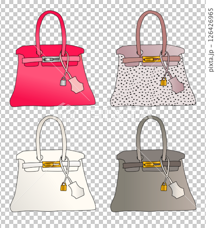 Luxury brand bag, bag illustration material set 126426965