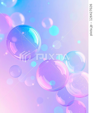 《AI画像》シャボン玉が舞う背景素材 《AI画像》シャボン玉が舞う背景素材 126427026