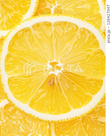 《AI画像》カットレモンの背景素材 126427047