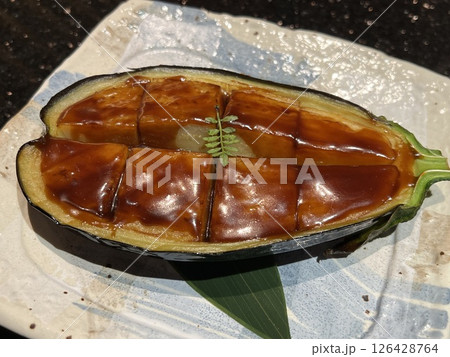 美味しそうな米なすのみそ田楽 美味しそうな米なすのみそ田楽 126428764