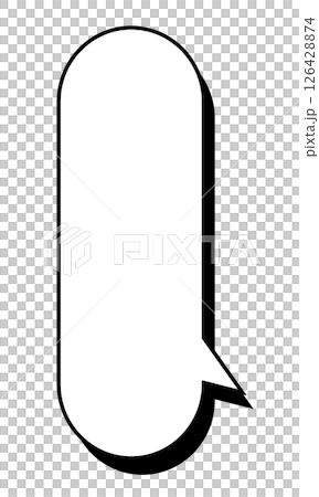 Simple speech bubble, vertically long and rounded 126428874