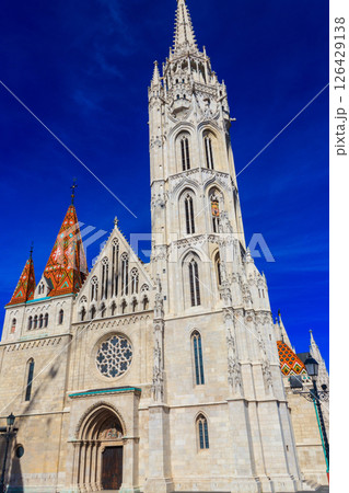 Church of the Assumption of the Buda Castle, more commonly known as the Matthias Church, is a Catholic church located in the Holy Trinity Square, Budapest, Hungary 126429138