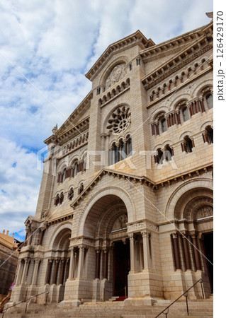 Facade of Saint Nicholas Cathedral in Monaco-Ville, Monaco 126429170