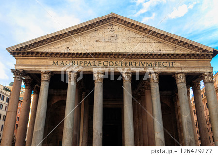 Exterior of Pantheon in Rome, Italy 126429277