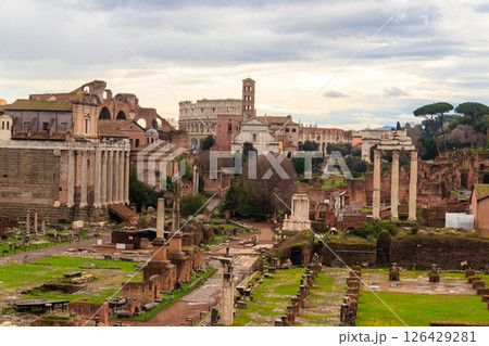 Ruins of the Roman Forum in Rome, Italy Ruins of the Roman Forum in Rome, Italy 126429281