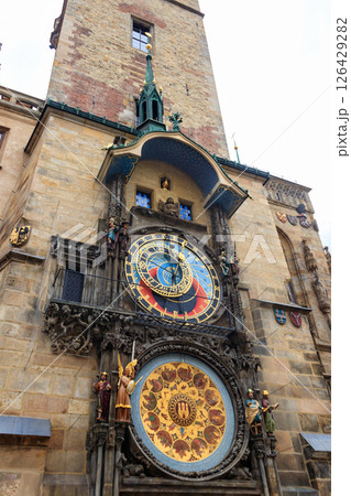 Prague astronomical clock or Prague Orloj is a medieval astronomical clock attached to the Old Town Hall in Prague, Czech Republic Prague astronomical clock or Prague Orloj is a medieval astronomical clock attached to the Old Town Hall in Prague, Czech Republic 126429282
