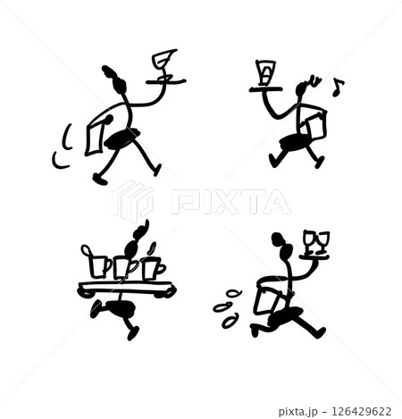 ウェイトレスシルエット 126429622