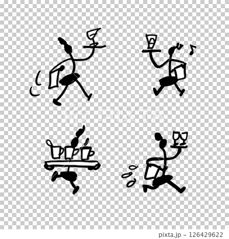 ウェイトレスシルエット 126429622