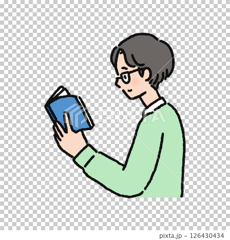 A man reading a book 126430434