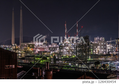 《山口県》周南市の工場夜景・周南大橋周辺 《山口県》周南市の工場夜景・周南大橋周辺 126430454