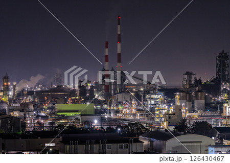 《山口県》周南市の工場夜景・周南大橋周辺 《山口県》周南市の工場夜景・周南大橋周辺 126430467