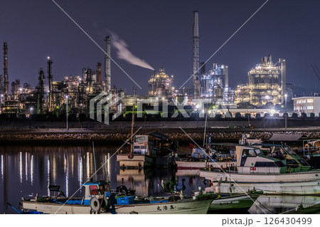 《山口県》周南市の工場夜景 《山口県》周南市の工場夜景 126430499