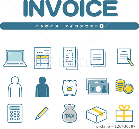 インボイス制度　アイコンセット① 126430597