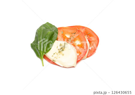 PNG, Salad Caprese, isolated on white background 126430655