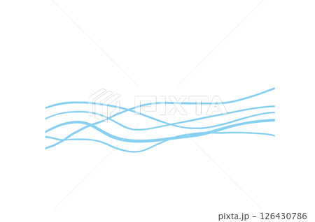 青い波のシンプルなライン 126430786