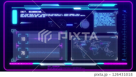 Image of digital data processing over computer screen Image of digital data processing over computer screen 126431018