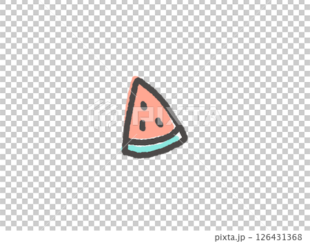 可愛又輕鬆的西瓜圖標 126431368