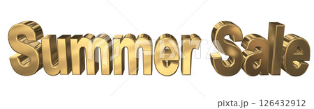 3DCG文字「Summer Sale（サマーセール）」 126432912
