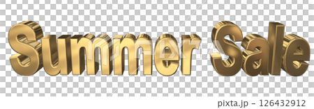 3DCG文字「Summer Sale（サマーセール）」 126432912