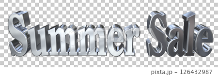 3DCG text "Summer Sale" 3DCG text "Summer Sale" 126432987