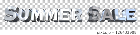 3DCG text "Summer Sale" 3DCG text "Summer Sale" 126432989
