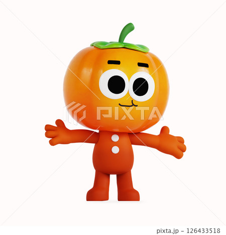 Cute anthropomorphic local specialty pumpkin character Cute anthropomorphic local specialty pumpkin character 126433518
