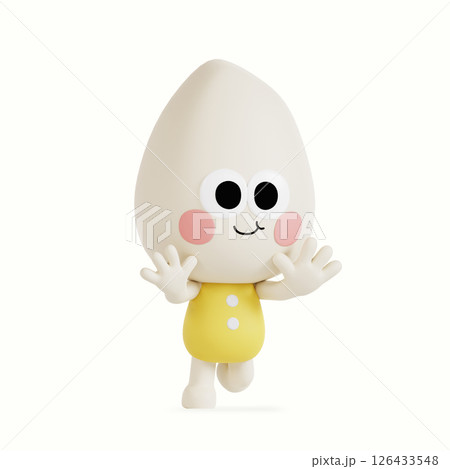 Cute anthropomorphic local specialty rice character 126433548