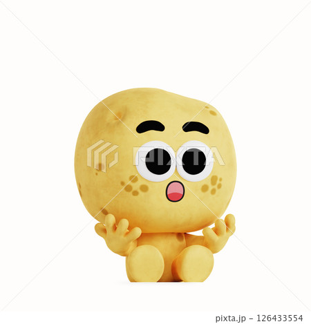 A cute anthropomorphic local specialty potato character A cute anthropomorphic local specialty potato character 126433554