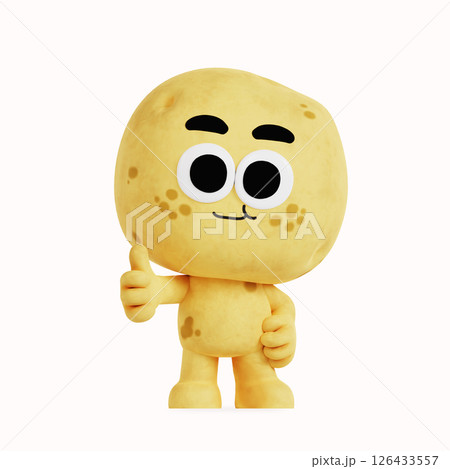 A cute anthropomorphic local specialty potato character 126433557