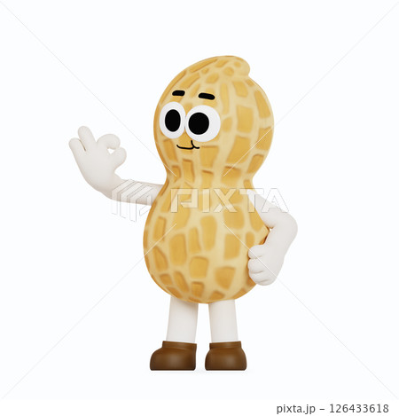 Cute anthropomorphic local specialty ttongkkong character 126433618