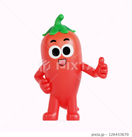 Cute local specialty pepper character Cute local specialty pepper character 126433670