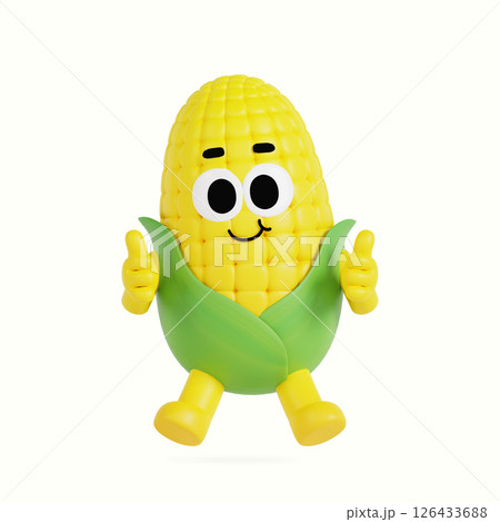 Cute local specialty corn character 126433688