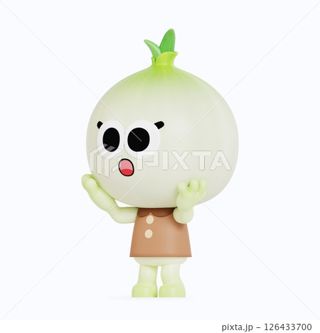 Cute local specialty onion character 126433700