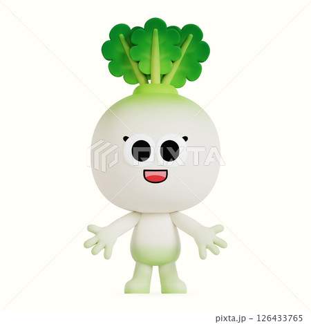 Cute local specialty radish character 126433765