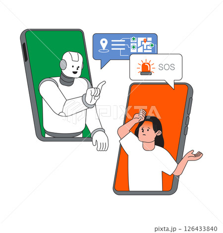 A robot that helps people in trouble in a digital environment 126433840