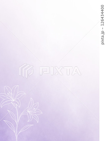 百合×和風背景(紫色) 126434400