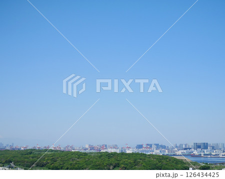 東京ゲートブリッジから見る東京景観 126434425